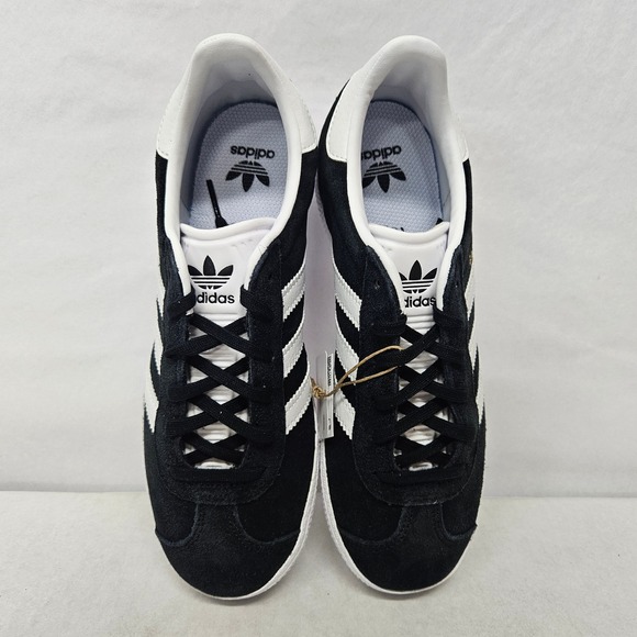Adidas Gazelle J Casual Sneakers BB2502 Core Black White Gold Kids Size 4 - Picture 6 of 11